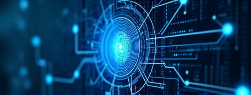 Imagen de tecnología, redes y seguridad digital.